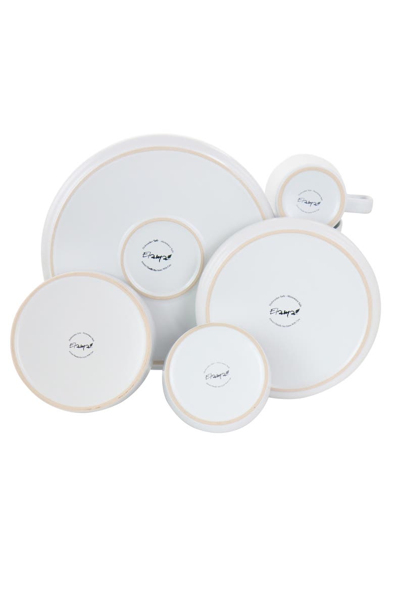 Elama Luxmatte White 20 Piece Dinnerware Set, Alternate, color, White