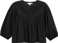 Treasure & Bond Lace Inset Woven Shirt