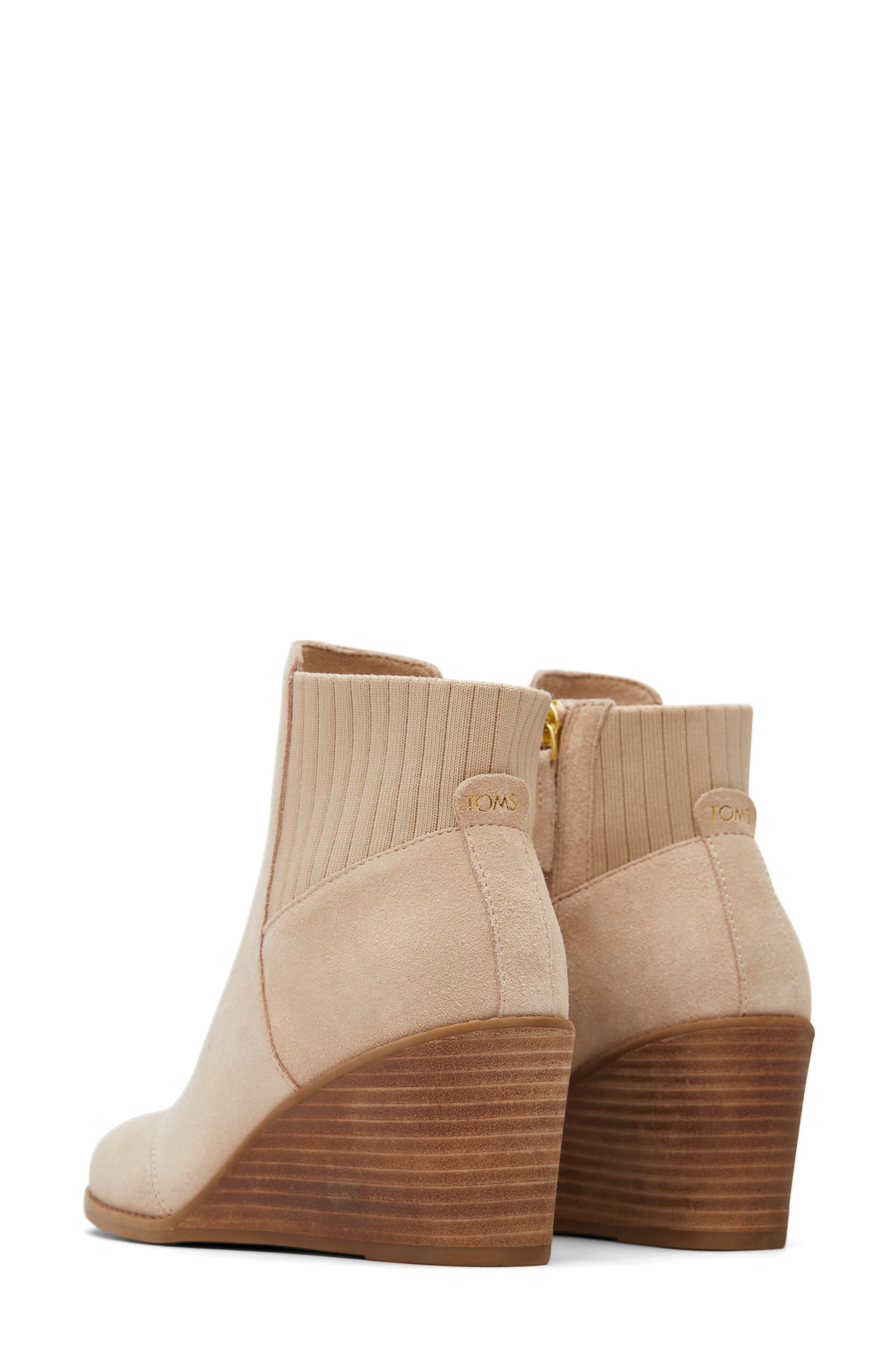 Suede Bootie, Alternate, color, NATURAL