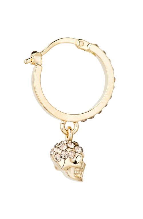 Alexander Mcqueen Skull Mini Hoop Earrings In Sand