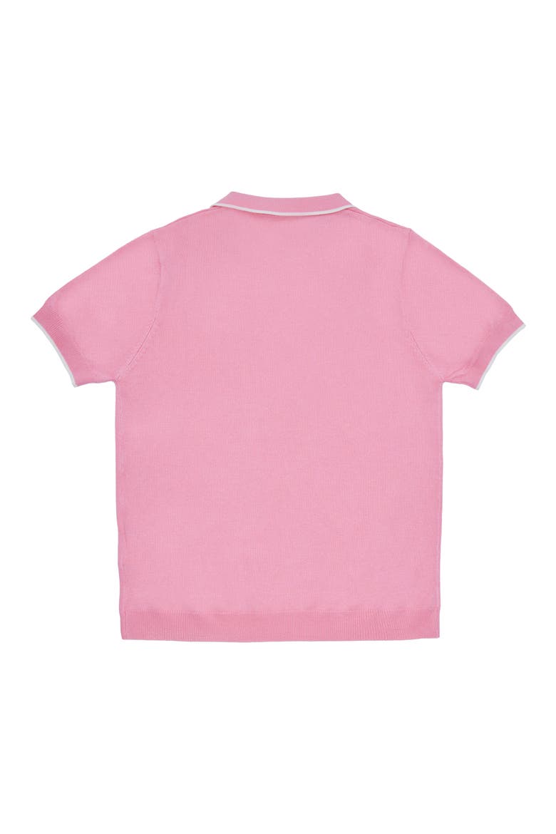 Kids' Johnny Collar Polo Sweater, Alternate, color, PINK