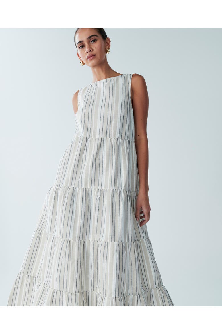 Byron Dress, Alternate, color, Neutral Stripe