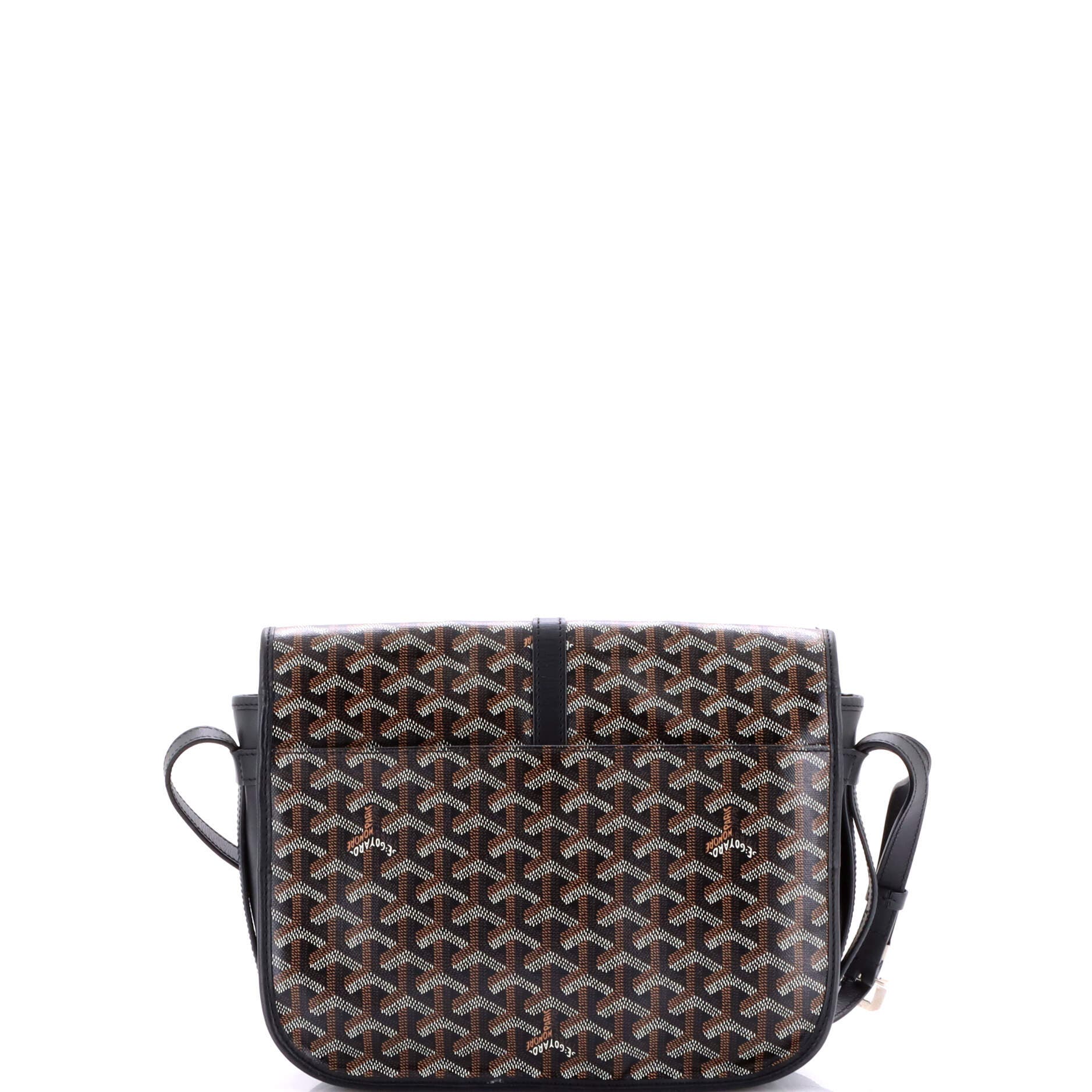 Pre-Owned Goyard Belvedere II Messenger Bag Coated Canvas MM, Alternate, color, Black