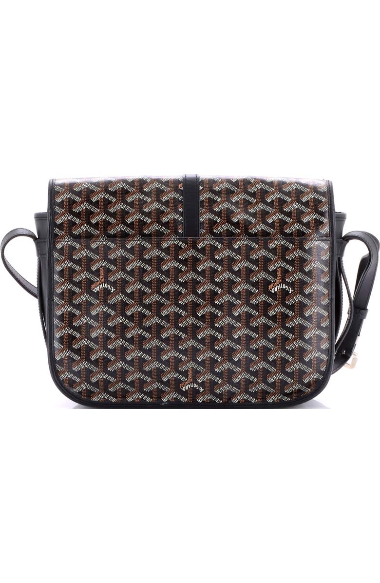 Pre-Owned Goyard Belvedere II Messenger Bag Coated Canvas MM, Alternate, color, Black