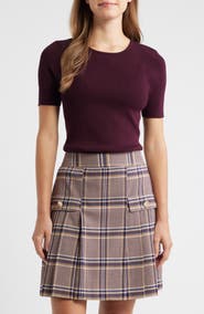 Tahari ASL Short Sleeve Sweater