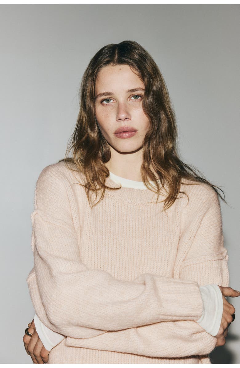 H&M Oversized Jumper, Alternate, color, Light Beige