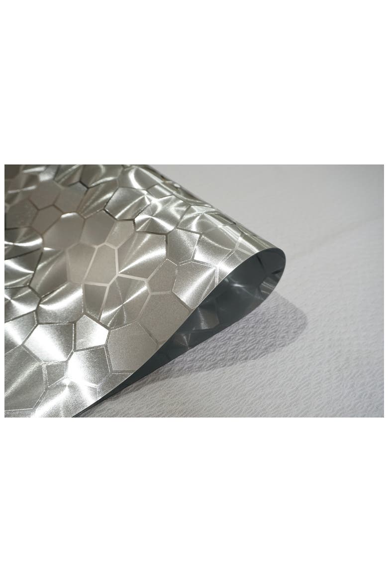 Mirror Print Set of 4 Placemats, Alternate, color, SILVER