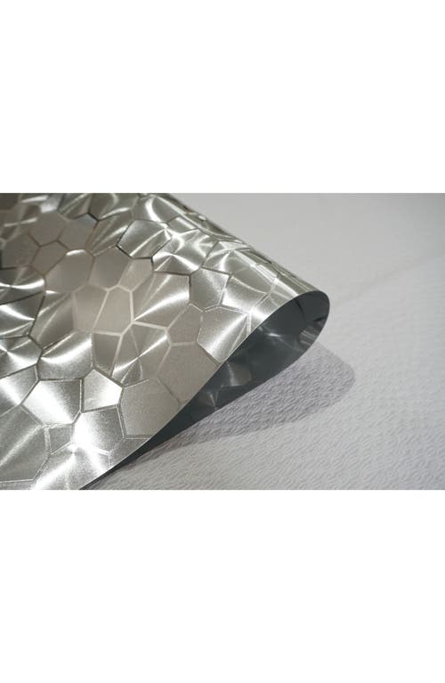 Dainty Home Mirror Print Set Of 4 Placemats In Silver