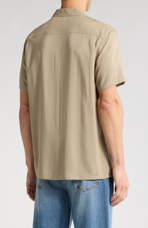 Shop Dkny Sportswear Mitch Camp Shirt In Cafe