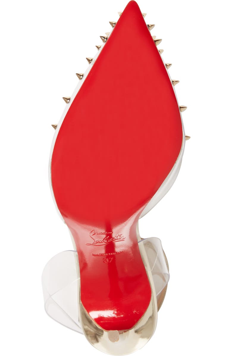 Christian Louboutin Spikoo Clear Ankle Strap Pump, Alternate, color,