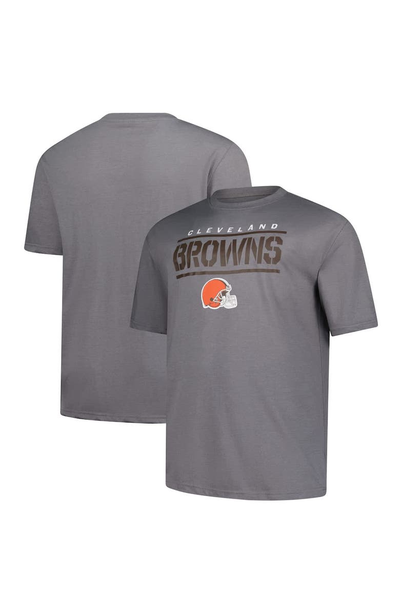 FANATICS Men's Fanatics Heather Gray Cleveland Browns Big & Tall Top Notch T-Shirt, Main, color, Heather Gray