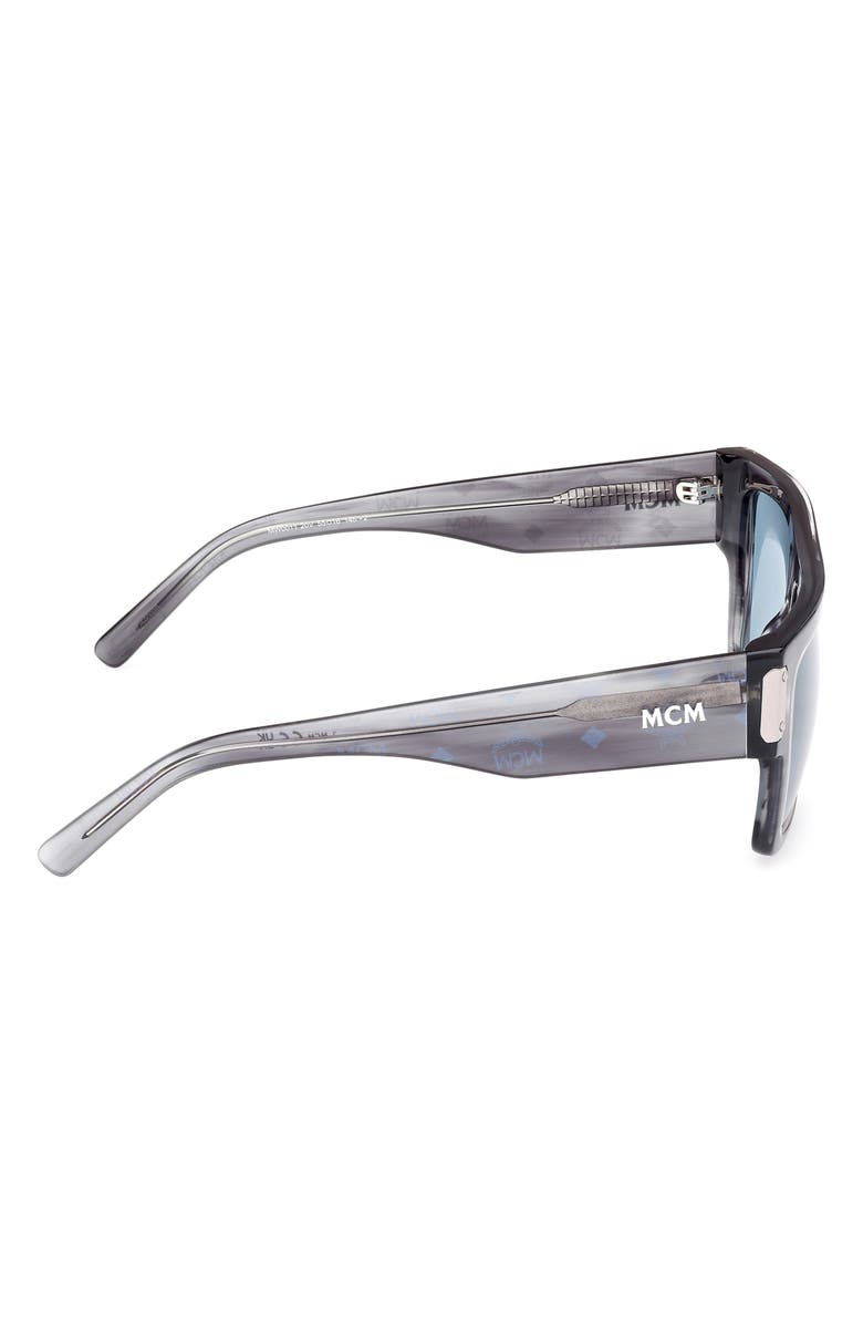 MCM 54mm Rectangular Sunglasses, Alternate, color, Grey/ Other / Blue