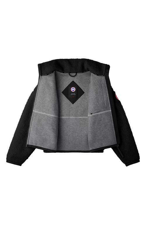 Canada Goose Simcoe Wool Blend Fleece Jacket In Black