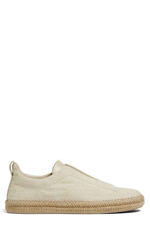 Zegna Triple Stitch Slip-on Espadrilles In Neutral