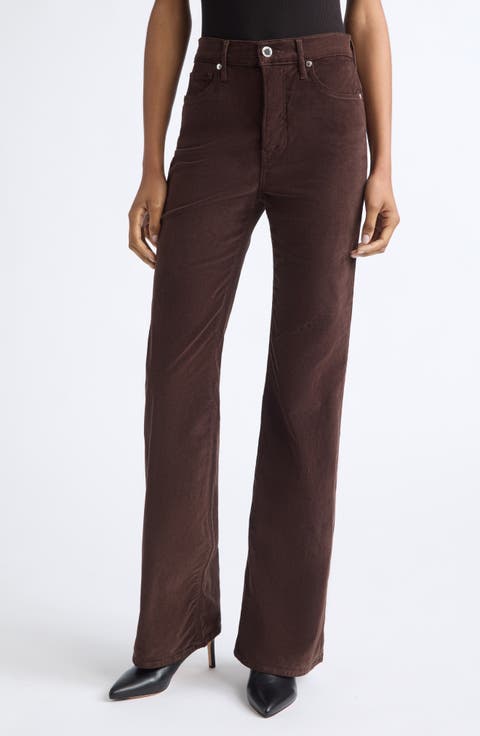 Crosbie High Waist Wide Leg Corduroy Pants