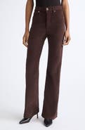Veronica Beard Crosbie High Waist Wide Leg Corduroy Pants