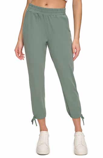 Andrew Marc Sport Sueded Piqué Ankle Crop Joggers