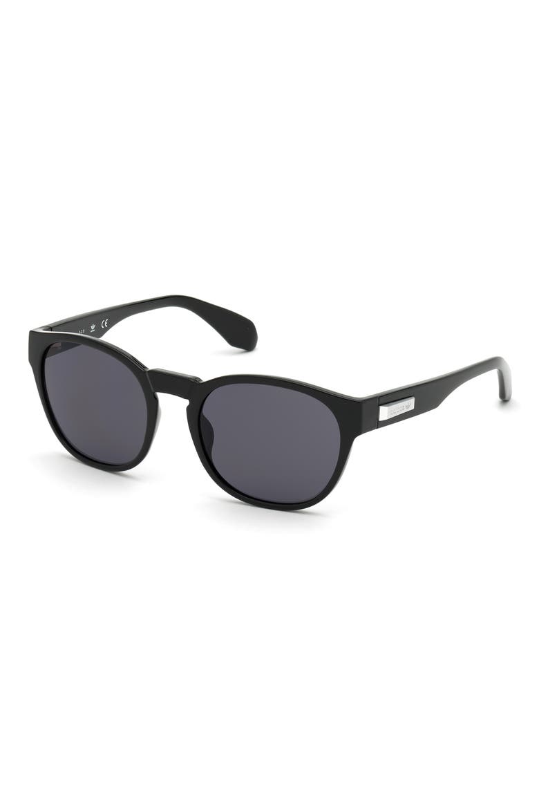 Originals 54mm Round Sunglasses, Main, color, SHINY BLACK/ SMOKE
