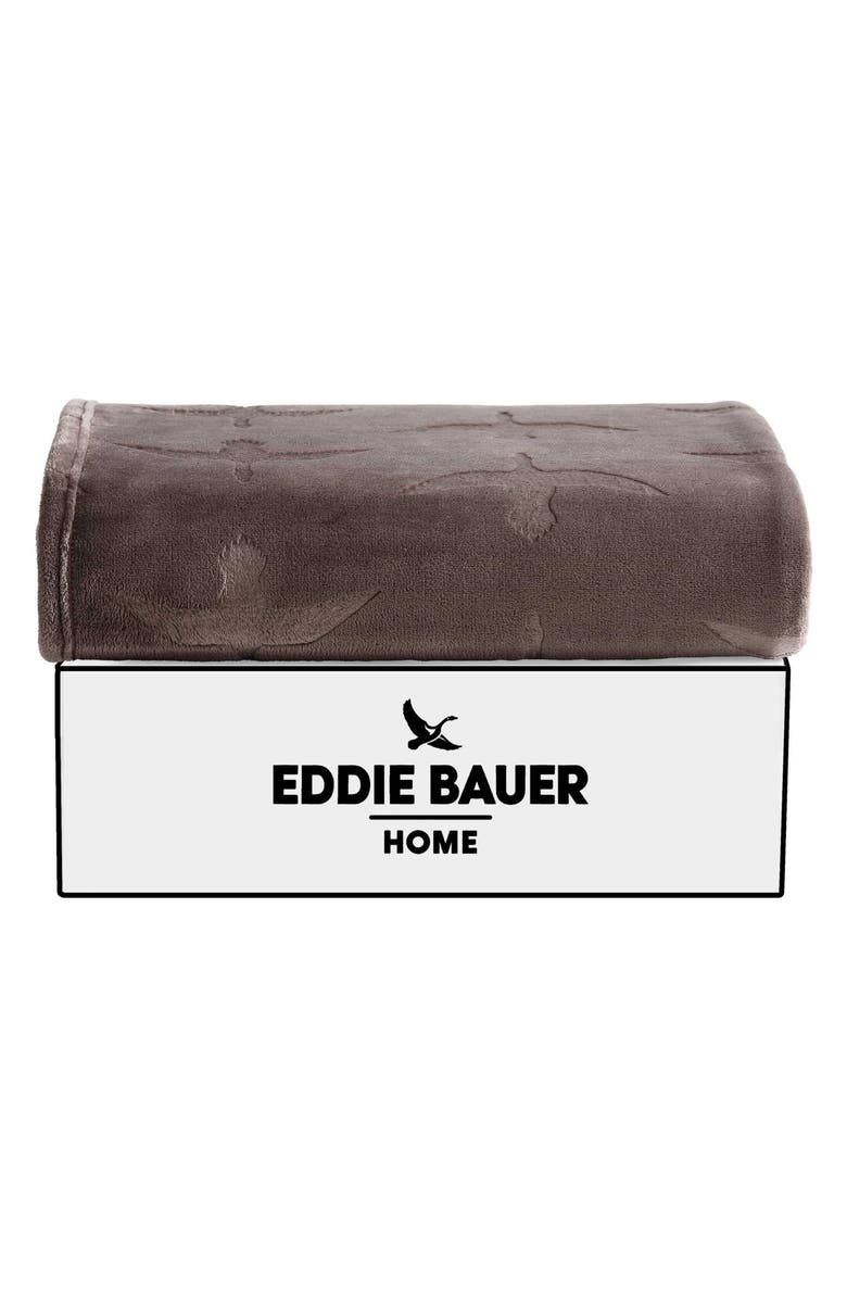 Eddie Bauer Geese Throw Blanket, Alternate, color, Dark Brown