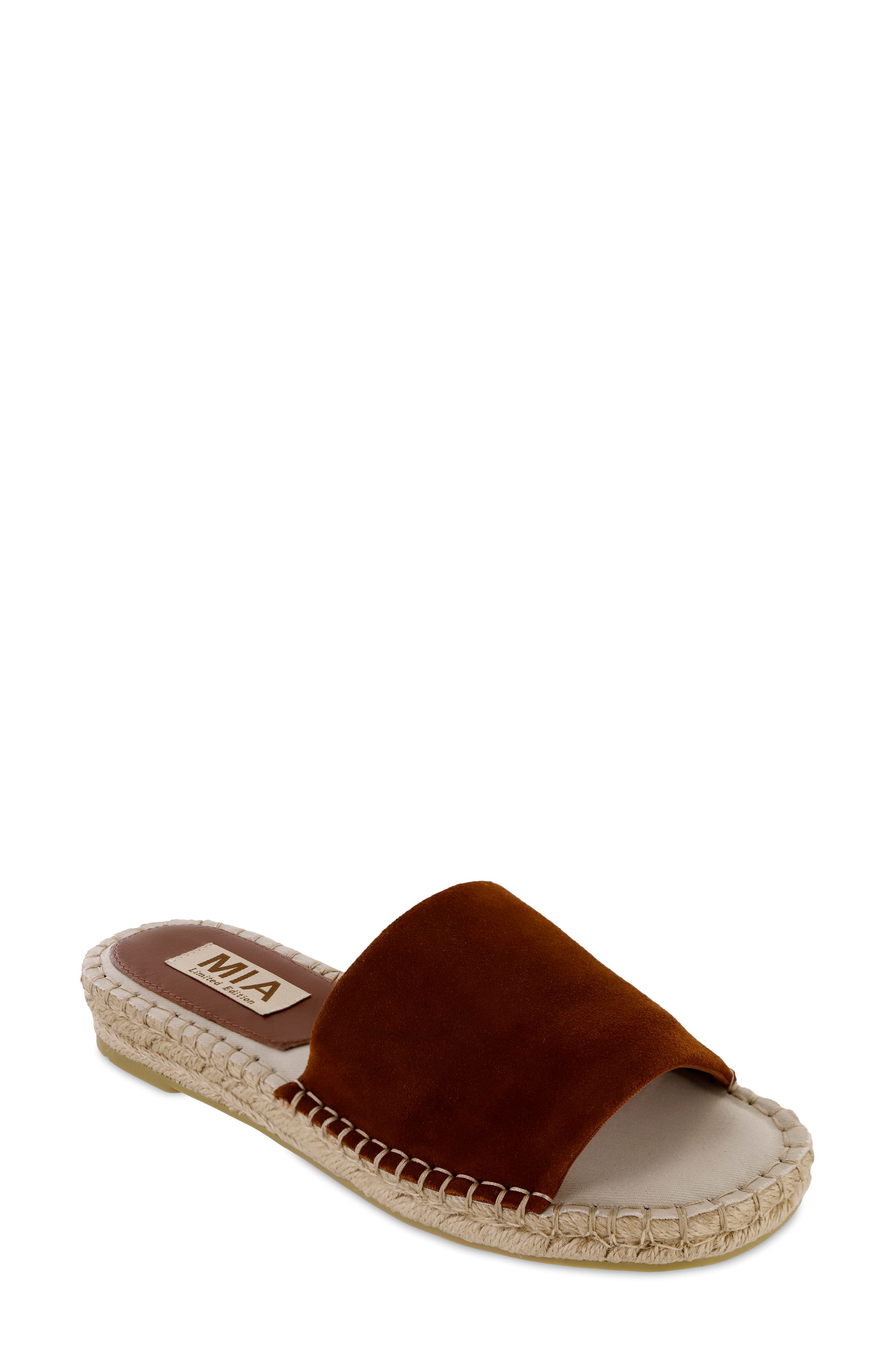 Noveli Espadrille Platform Slide Sandal, Main, color, COGNAC