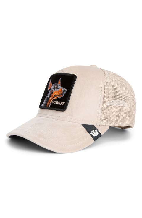 Doberman Patch Velour Adjustable Trucker Hat