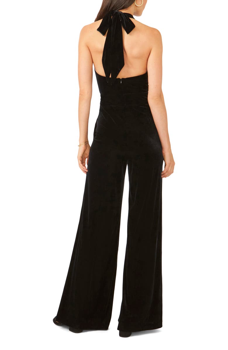 1.STATE Mock Neck Wide Leg Halter Jumpsuit, Alternate, color,