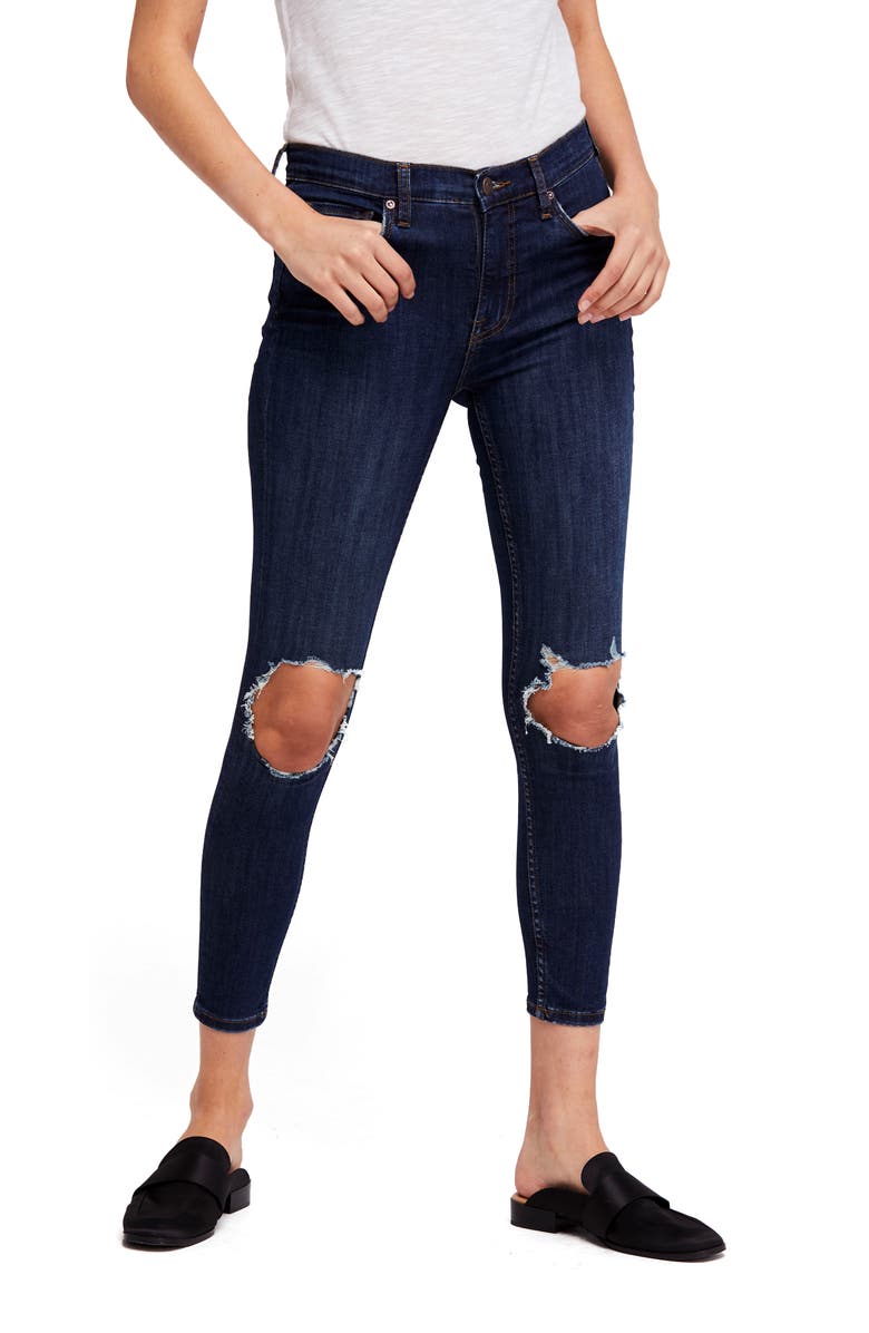 Free People We the Free by Free People High Waist Ankle Skinny Jeans, Main, color,