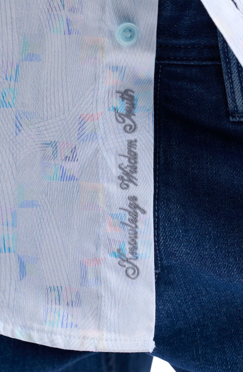 Robert Graham Short Sleeve Cotton Button-Up Shirt, Alternate, color, Multi