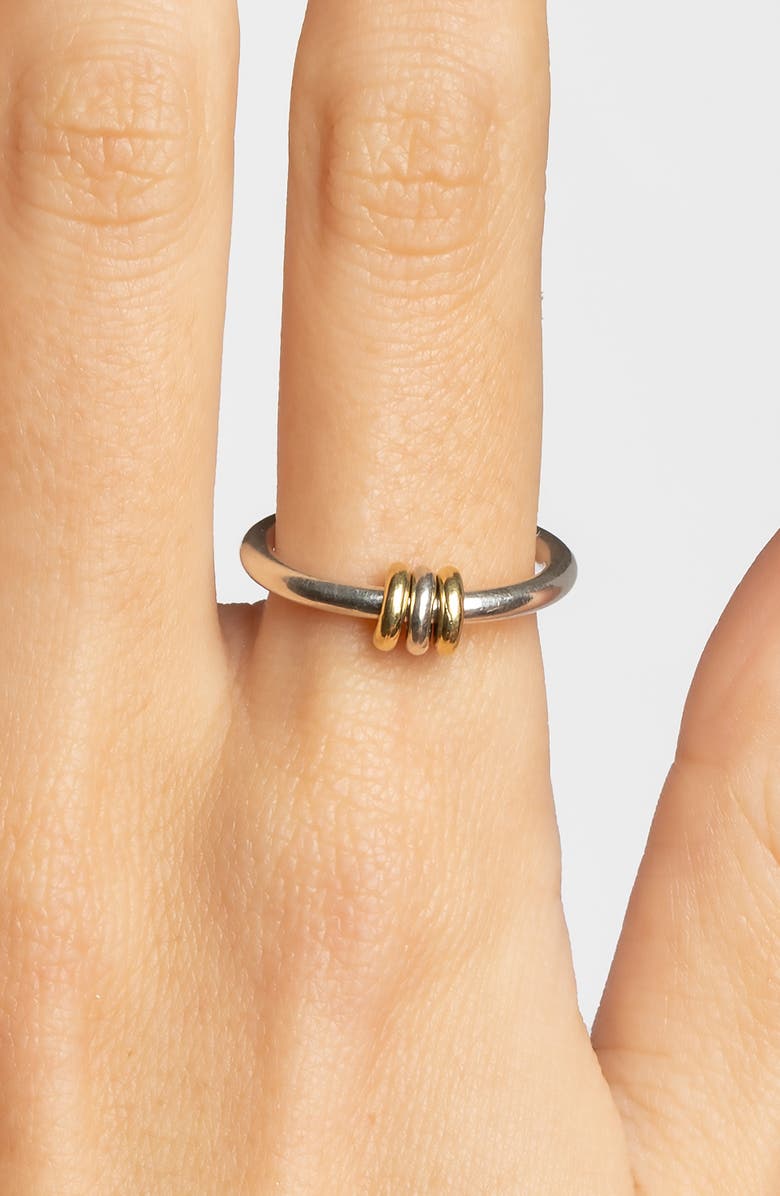 Spinelli Kilcollin Sirius Mixed Metal Linked Ring, Alternate, color, Silver