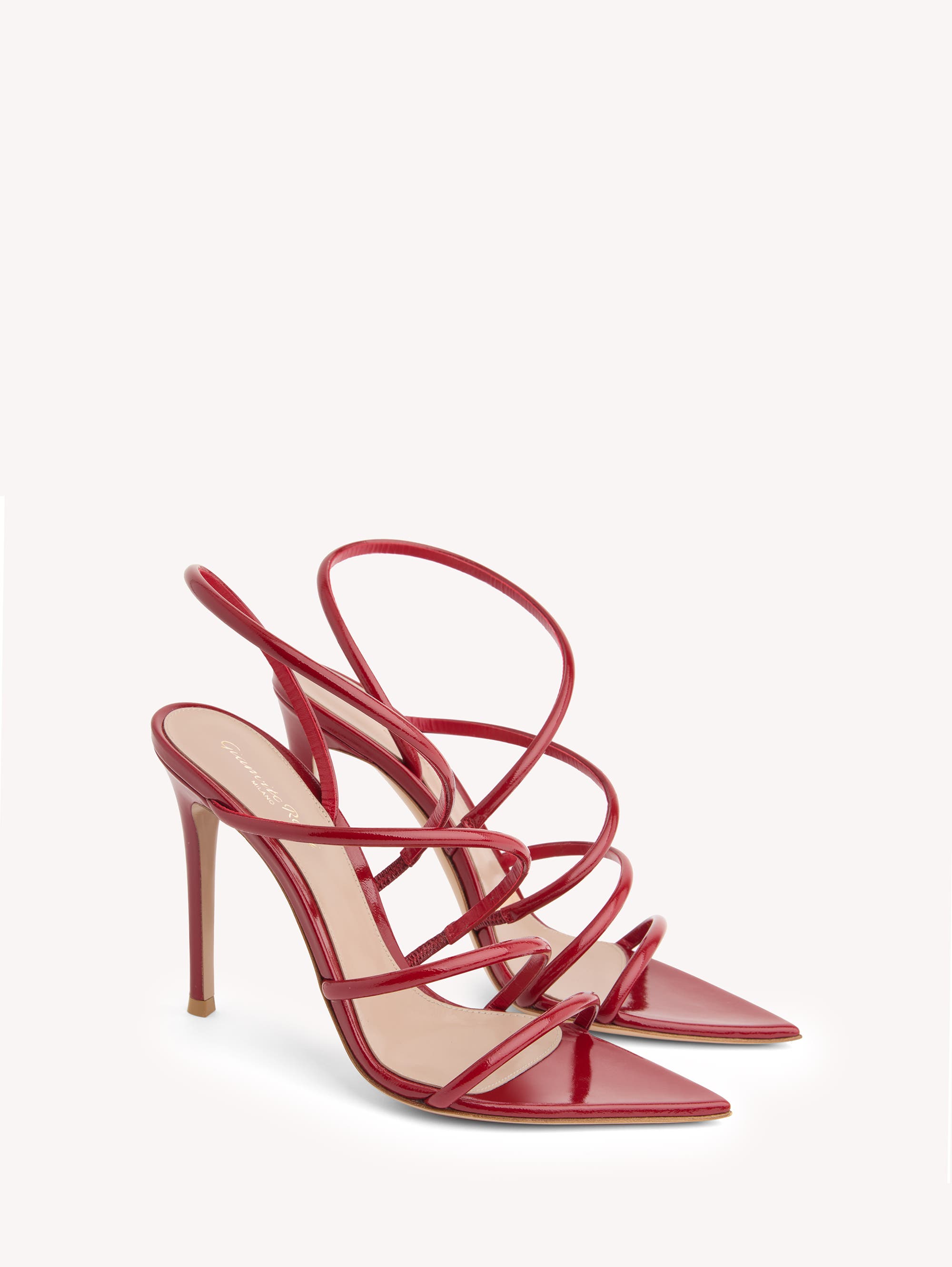 Gianvito Rossi Ettie Sandal, Alternate, color, Red Nappa