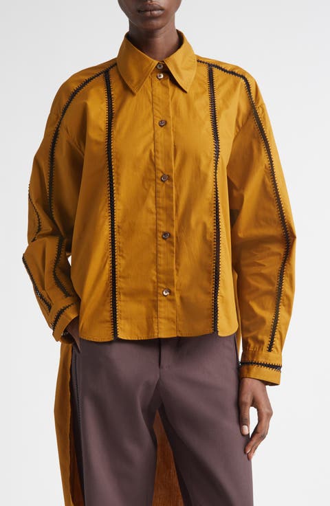 Morning Embroidered Cotton Shirt