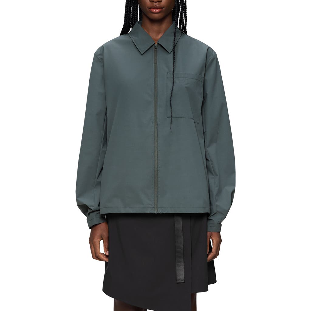 Rains Mito Water Repellent Overshirt In Gray