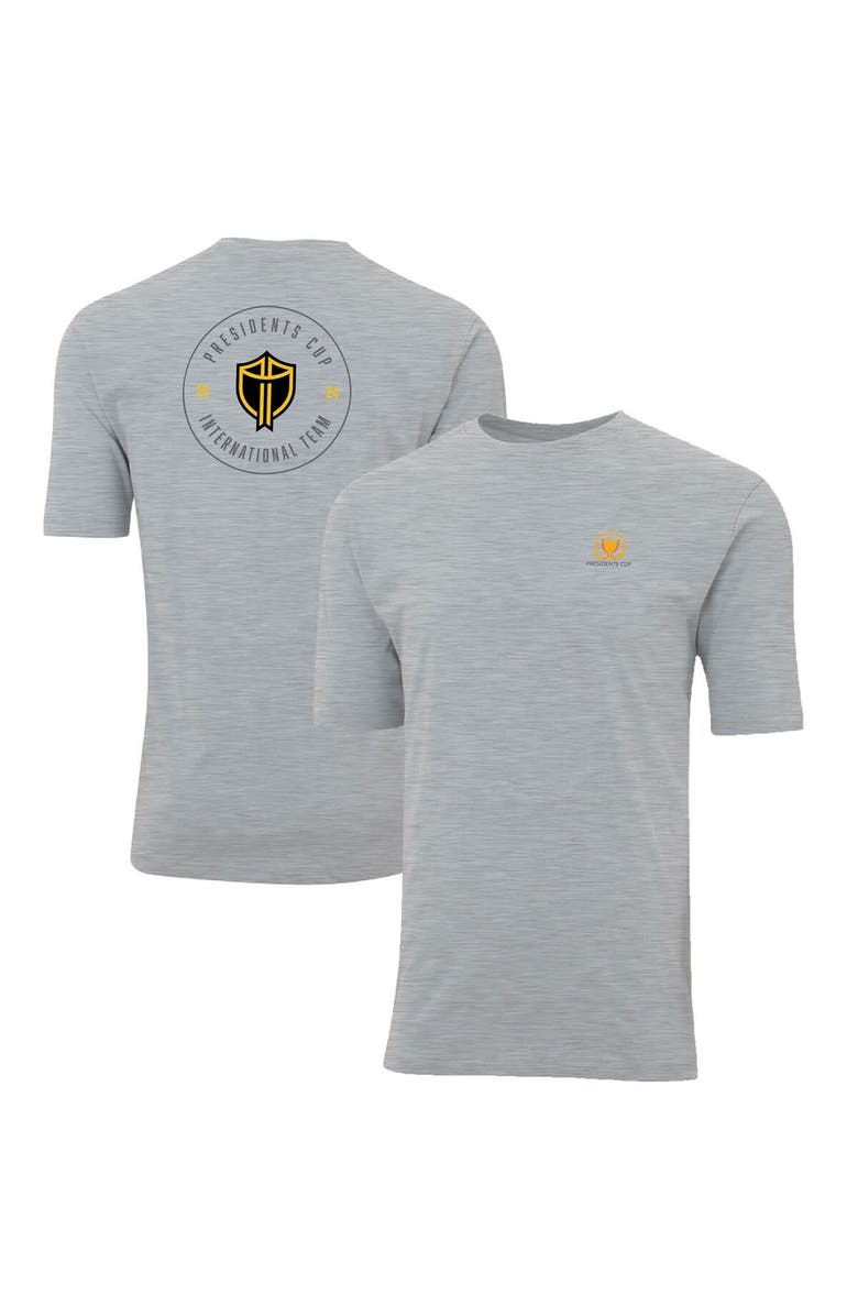 AHEAD Men's Ahead Heather Gray 2024 Presidents Cup International Team Pembroke T-Shirt, Main, color,