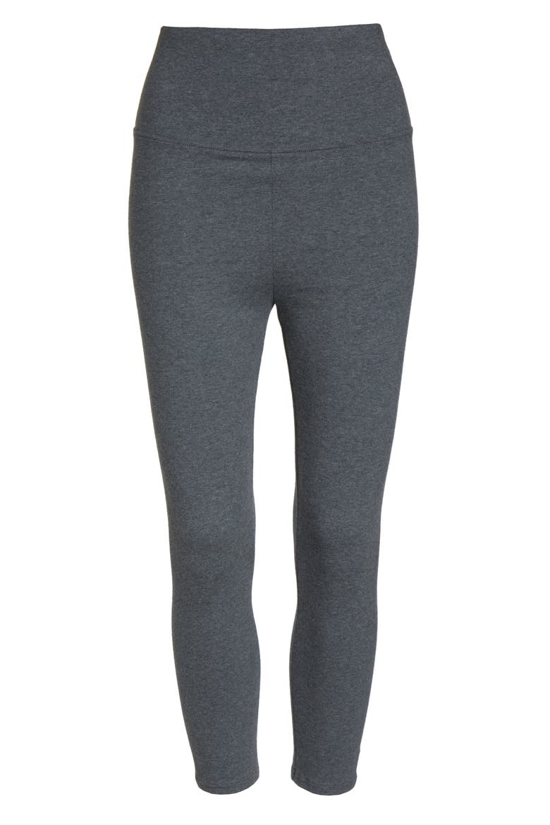 High Waist Crop Leggings, Alternate, color, CHARCOAL GREY
