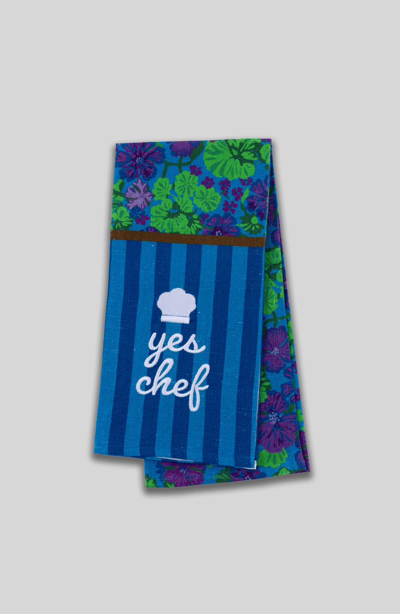Furbish Yes Chef Dish Towel, Main, color, Dark Blue