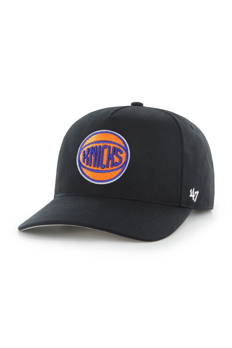 Men's '47  Black New York Knicks Hitch Adjustable Hat, Main, color, Black