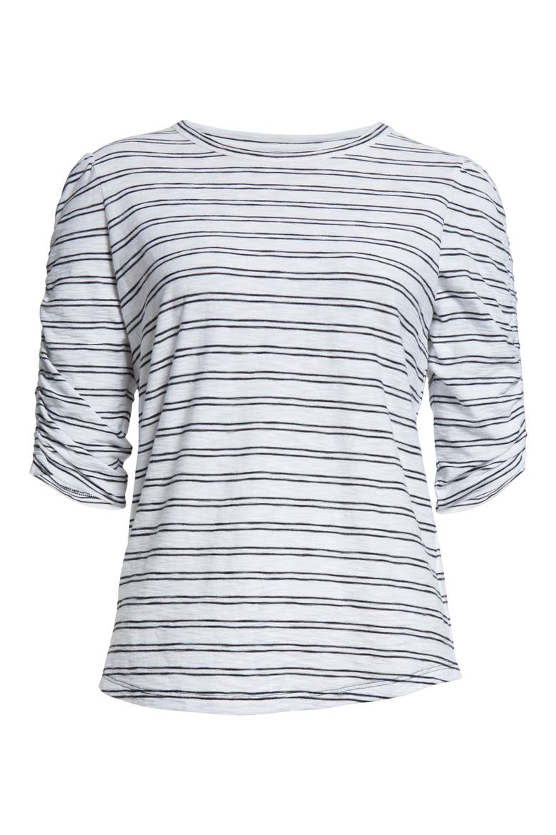 Waldorf Puff Sleeve T-Shirt, Alternate, color, BLACK WHITE