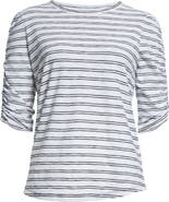 Veronica Beard Waldorf Puff Sleeve T-Shirt