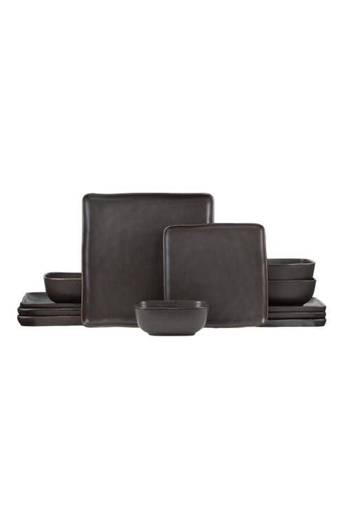 Stone Lain Jonny Stoneware 12-piece Dinnerware Set In Brown