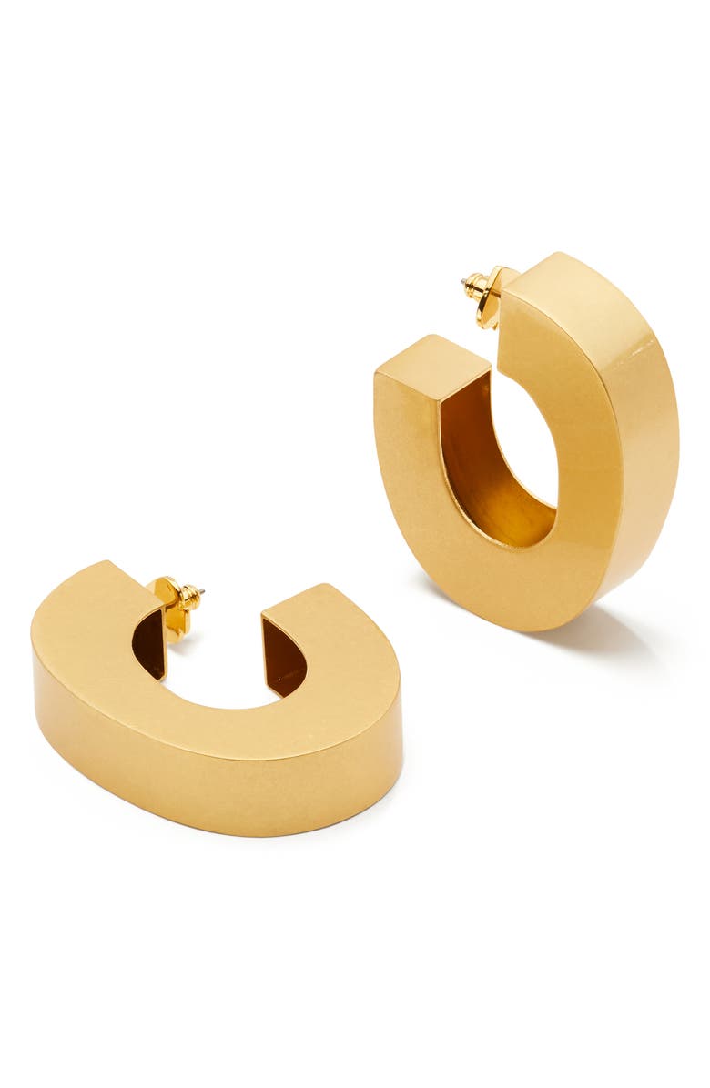 Kate Spade New York thick hollow hoop earrings, Main, color,