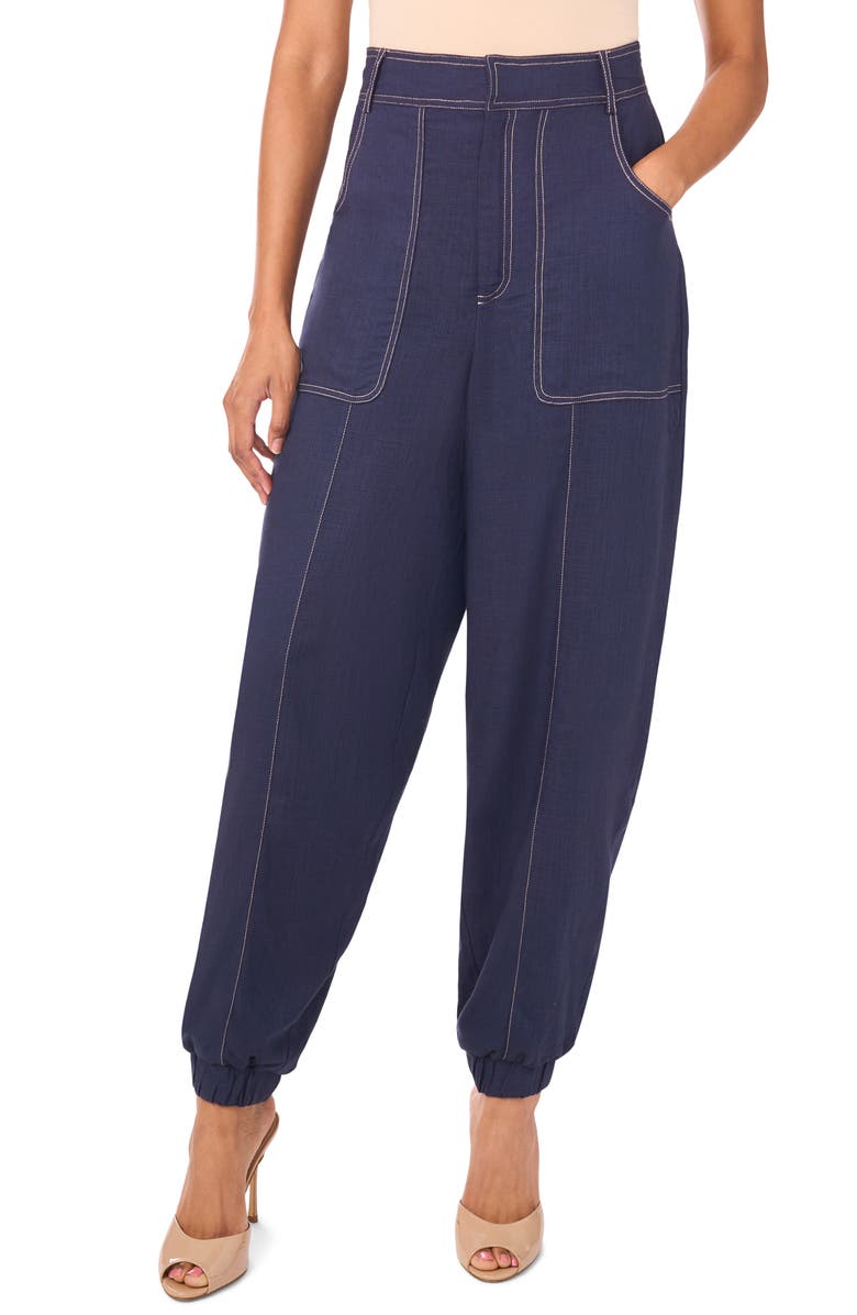 Halogen<sup>®</sup> Denim Barrel Joggers, Main, color, Dark Indigo