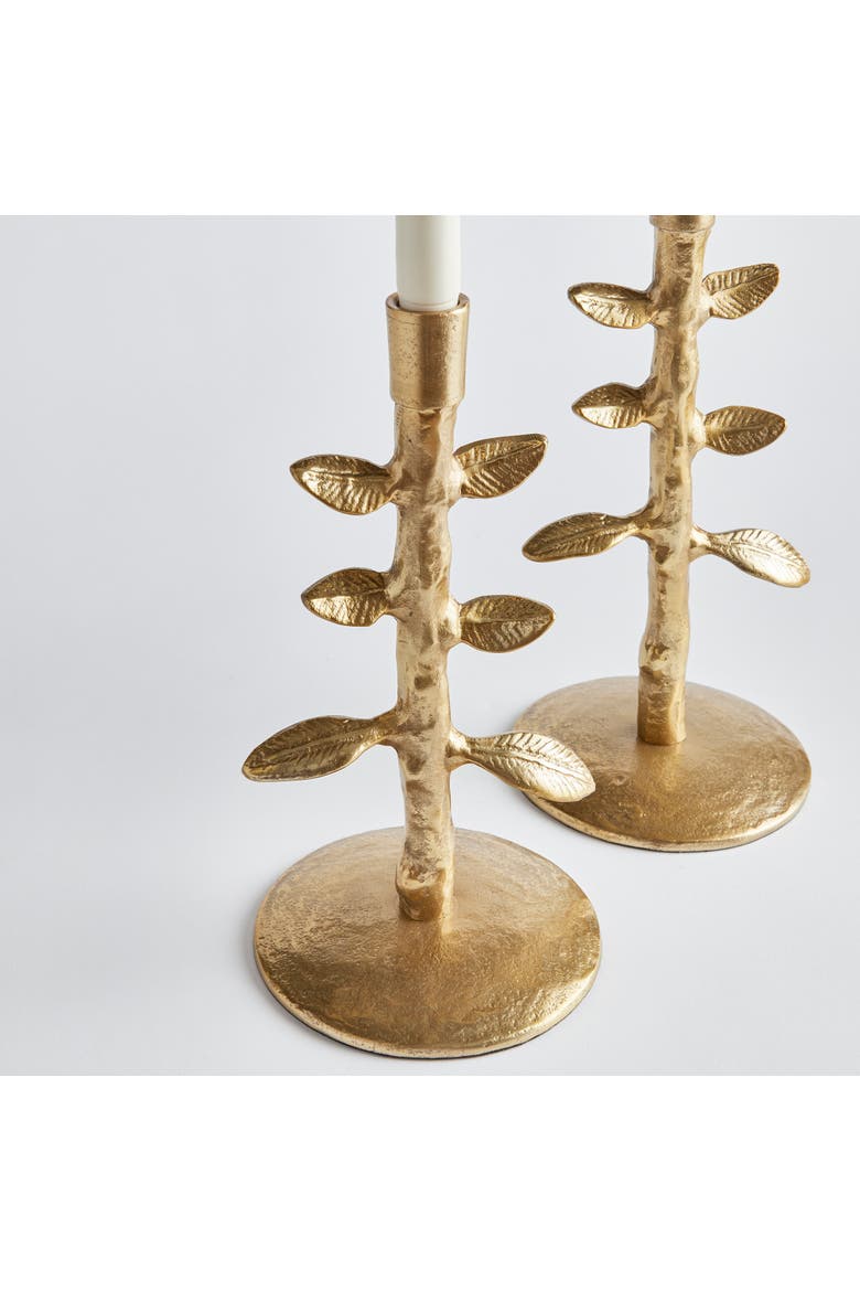 Brier Taper Candle Holders Set of 2, Alternate, color, Gold