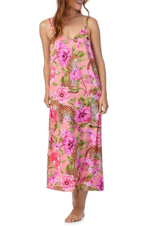 Room Service Pjs Print Long Chemise In Multi