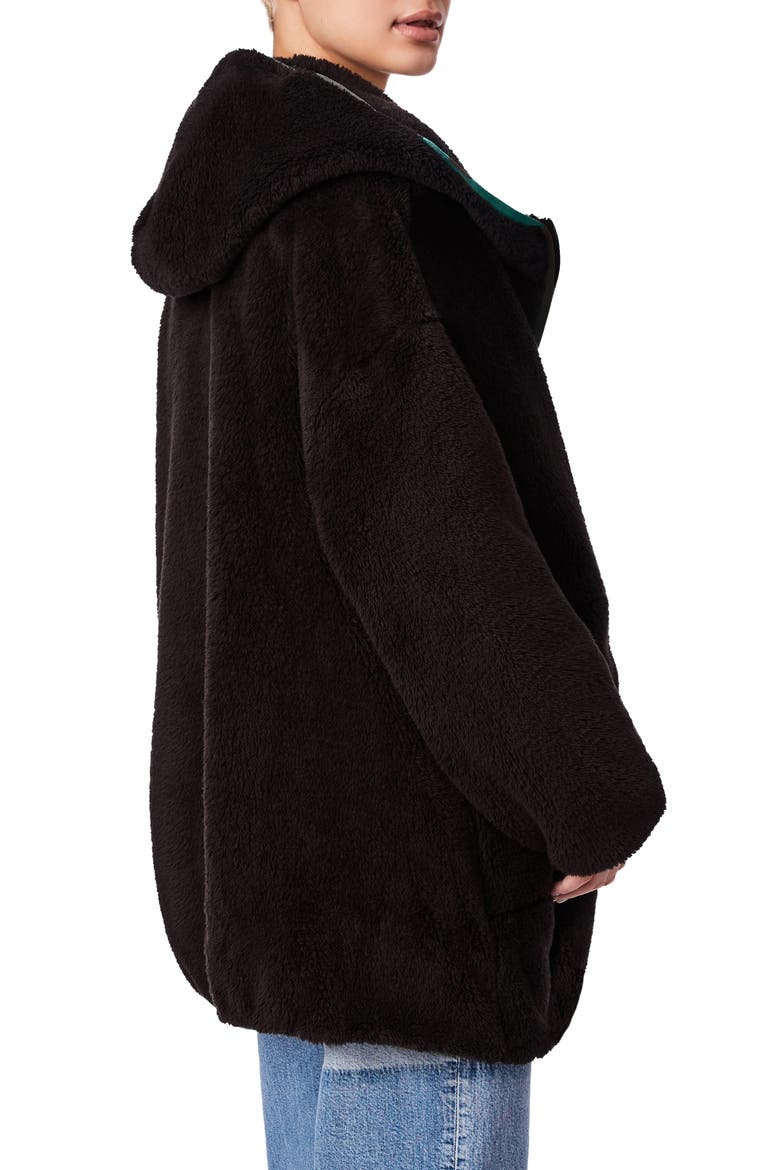 Out For A Stroll Hooded Fleece Jacket, Alternate, color, BLACK
