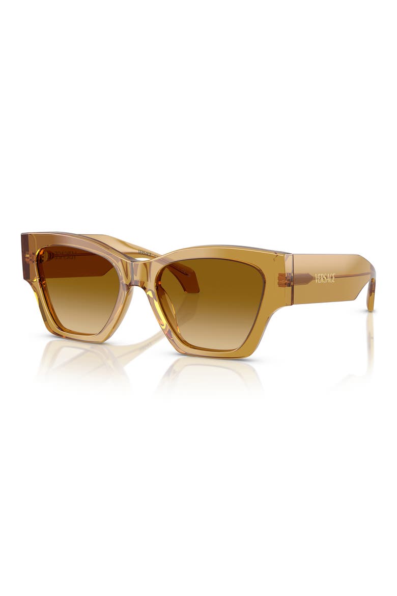 53mm Cat Eye Sunglasses, Alternate, color, TRANSPARENT HONEY/ YELLOW
