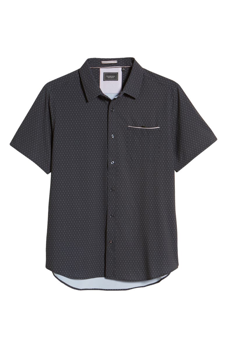 7 Diamonds Digital Dash Performance Short Sleeve Button-Up Shirt, Alternate, color, 