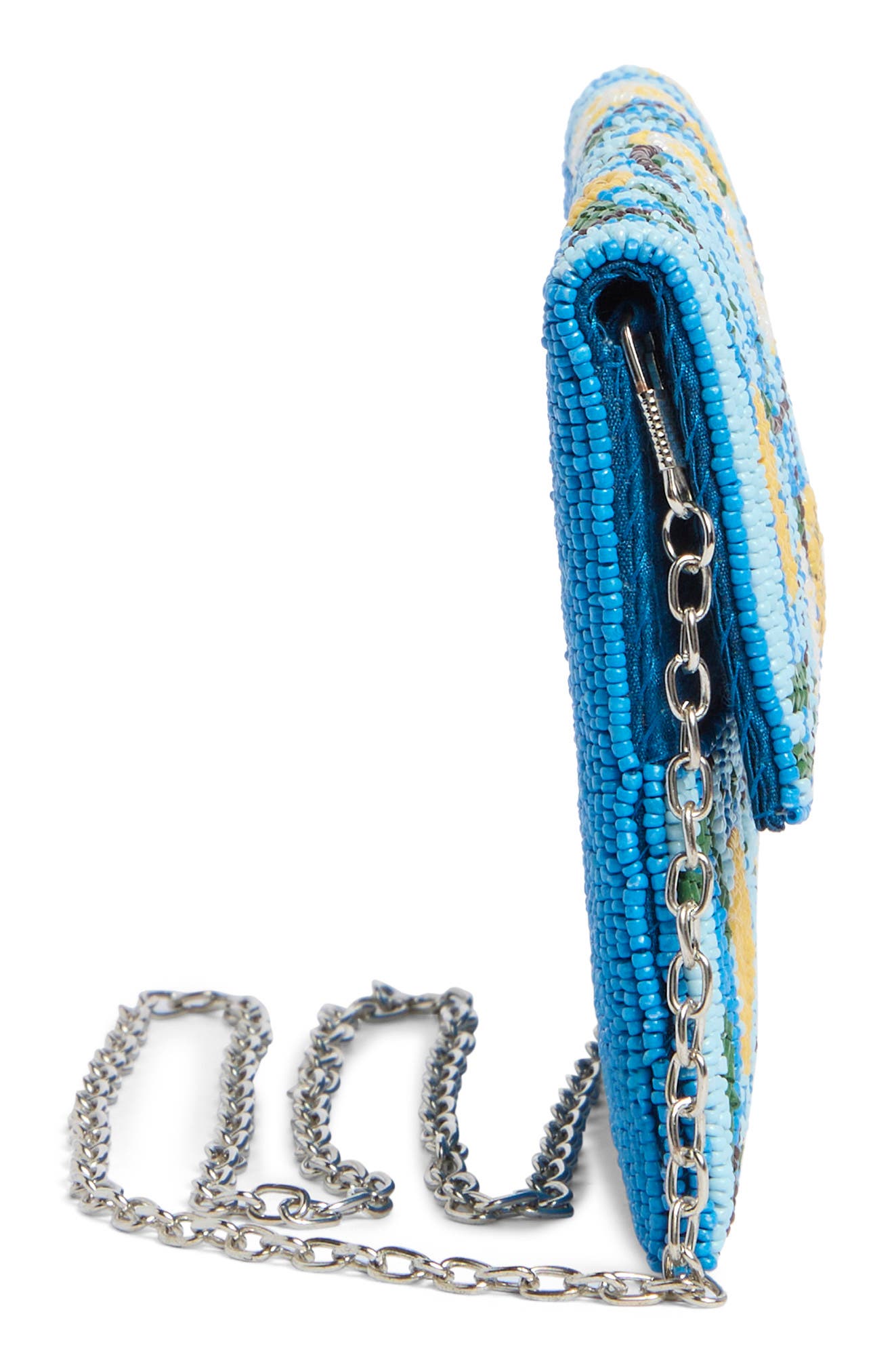 Collection XIIX Beaded Striped Lemon Clutch, Alternate, color, Blue Multi