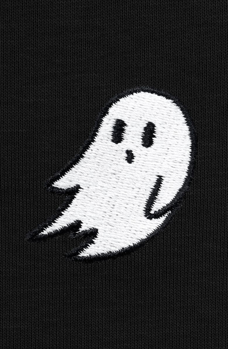 Dalix Ghost Relaxed Midweight Fleece Pullover Hoodie, Alternate, color, Black