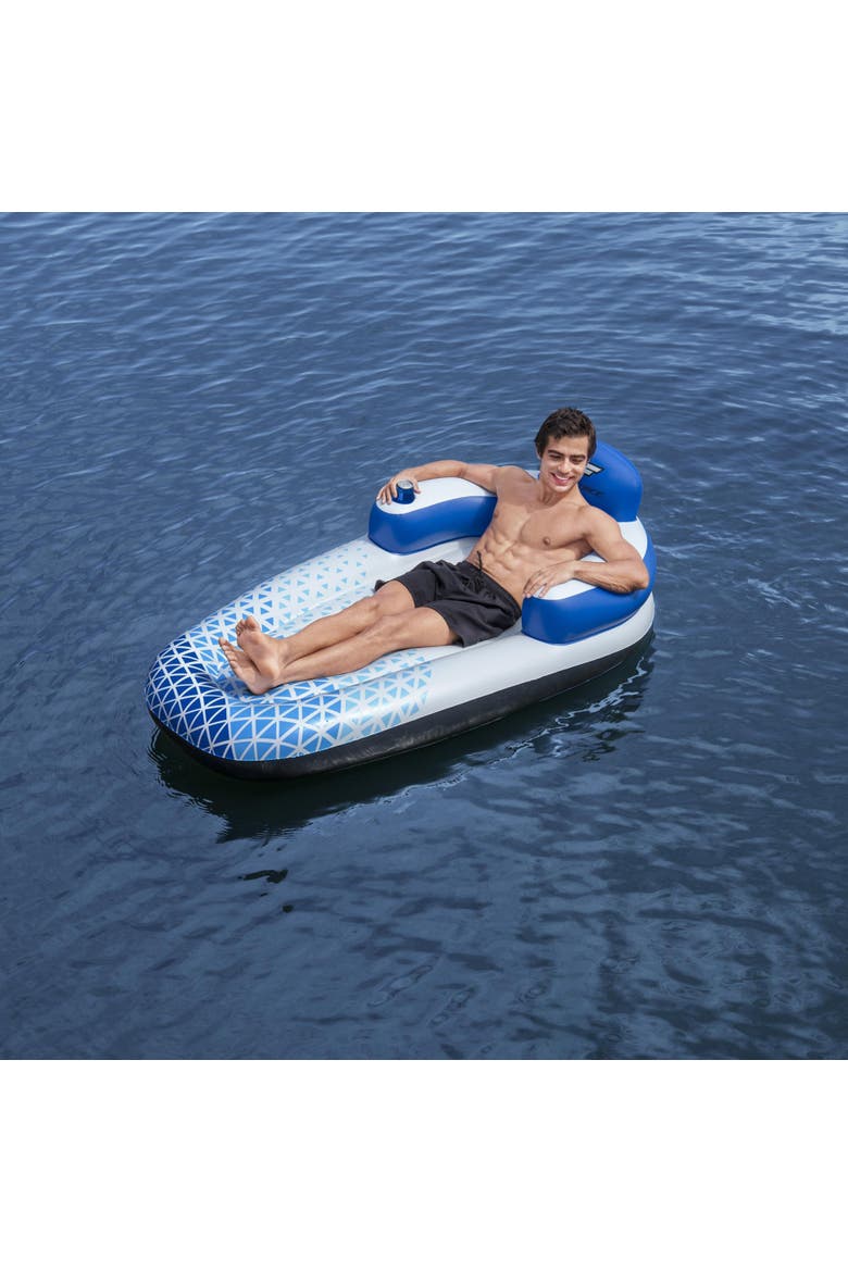 Indigo Wave Pool Lounge Float, 72 Inches, Alternate, color, Blue