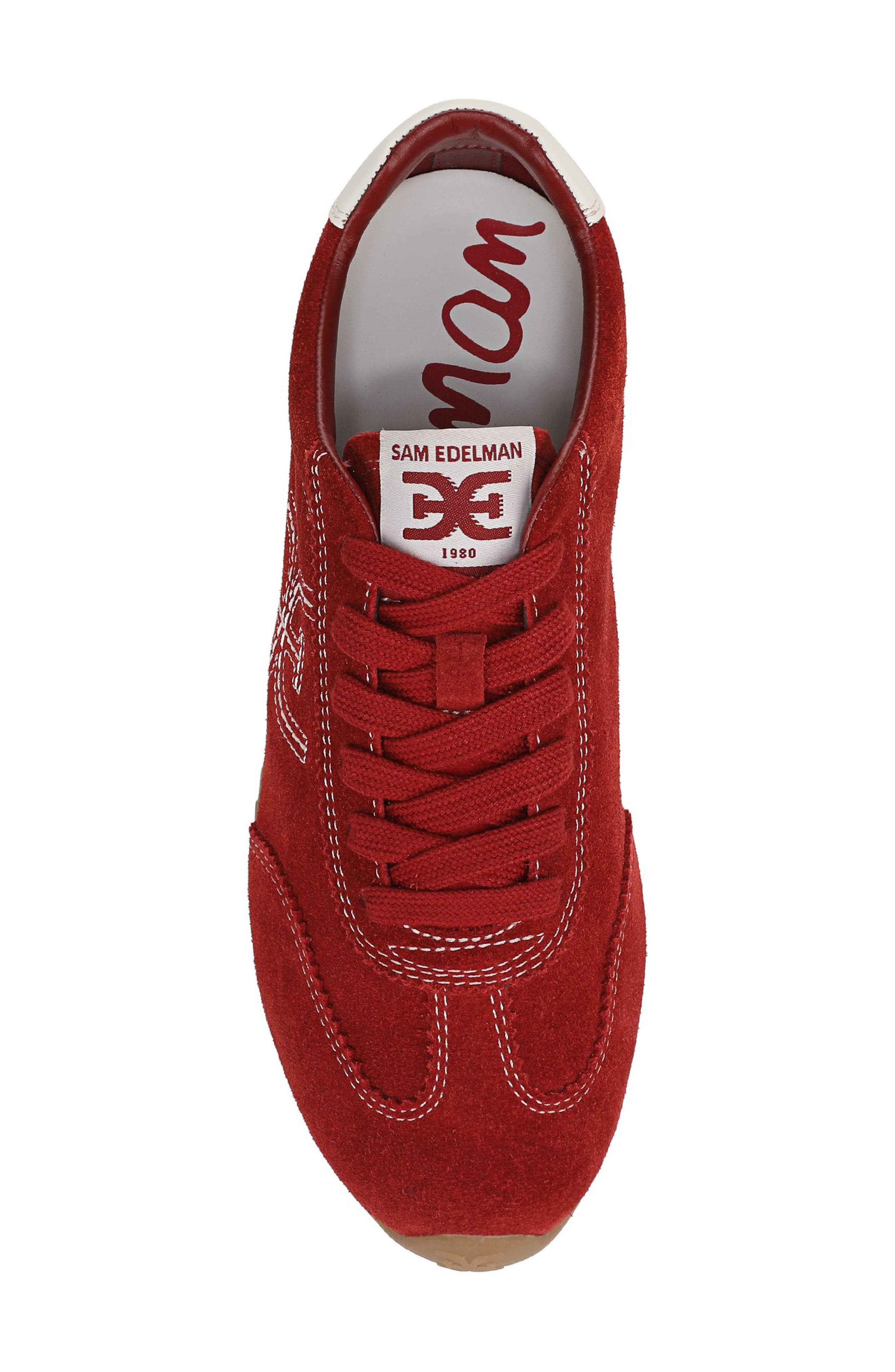 Sam Edelman Isella Sneaker, Alternate, color, Deep Scarlet